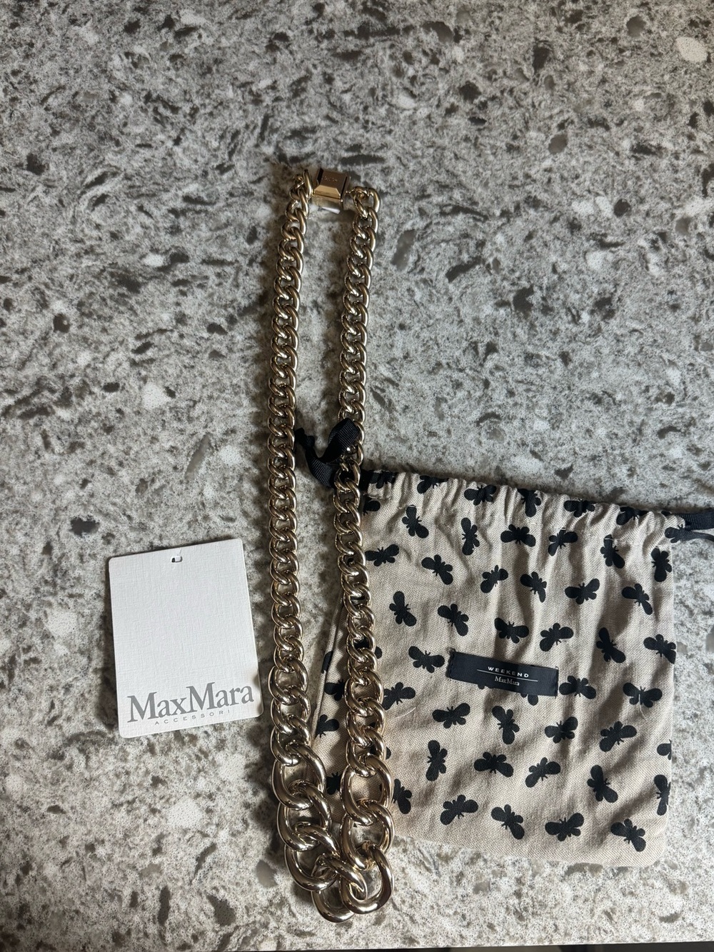 MaxMara Oversized Chunky Curb Chain Necklace